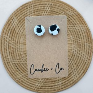 Cow Print Studs