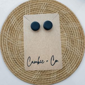 Black Circle Studs