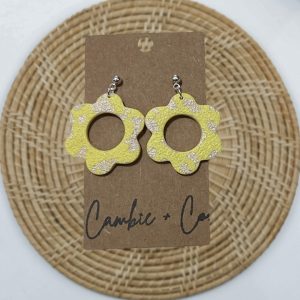 Yellow + White Flower Dangles