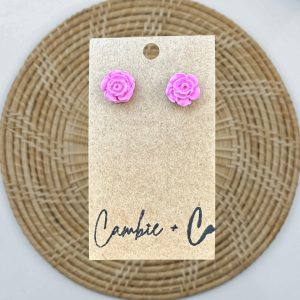 Light Pink Flower Studs