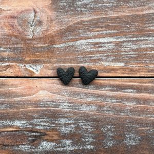 Black Heart Studs