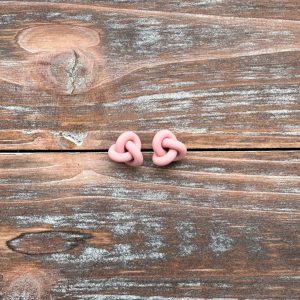 Pink Knot Studs